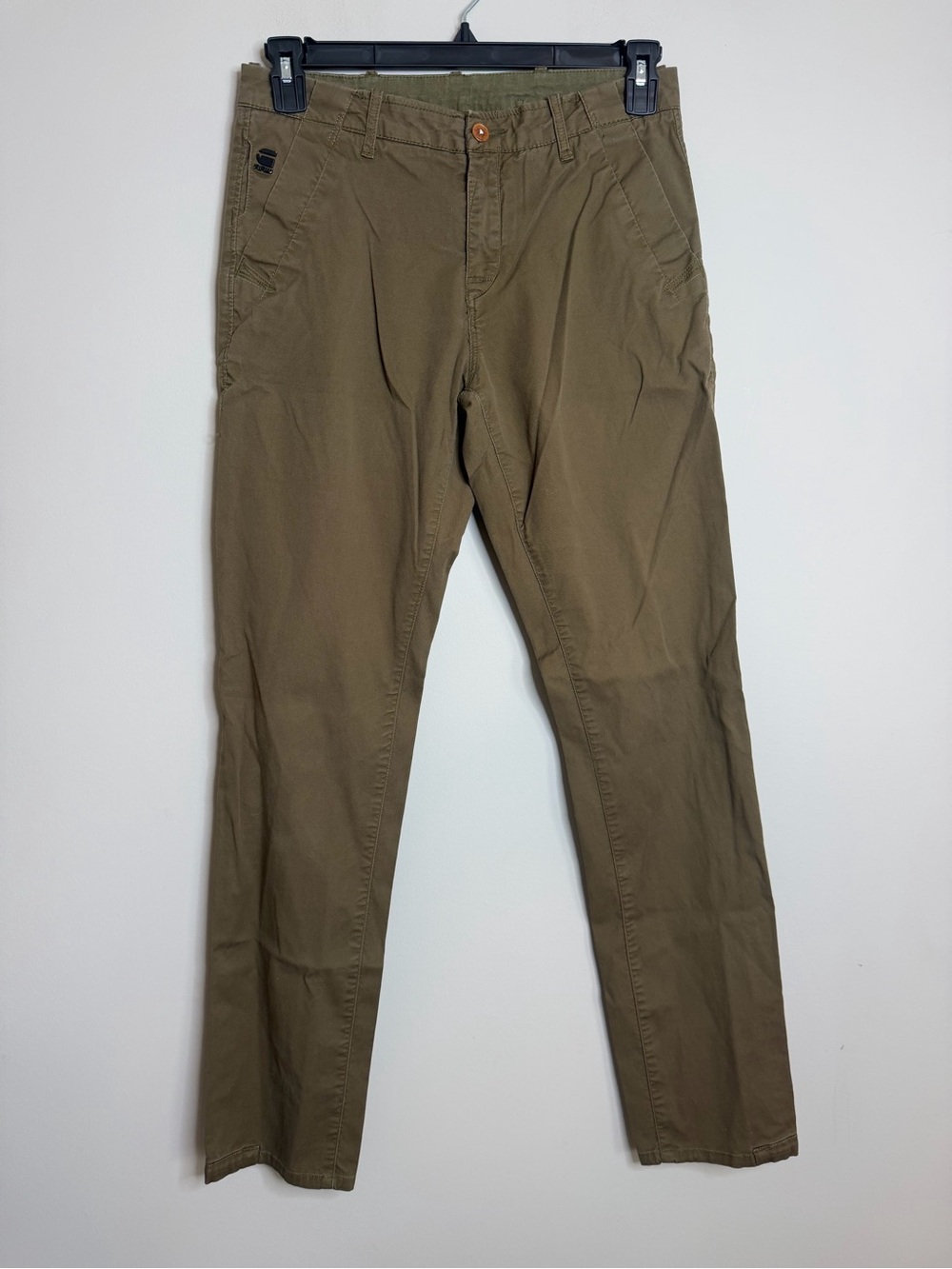 G-Star Raw Correct Line Olive Green Chinos Mens 30x32